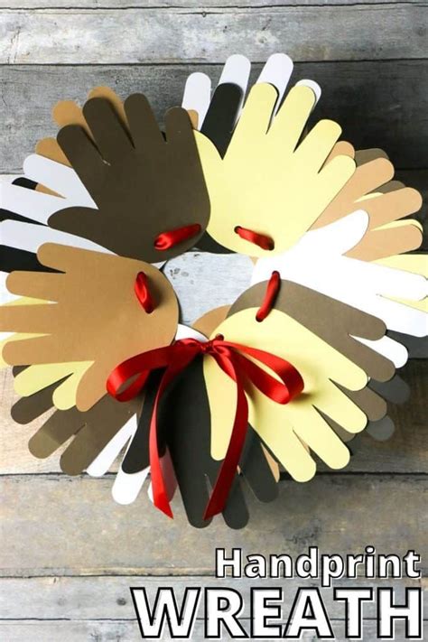 Handprint Wreath For Black History Month Black History Month Crafts
