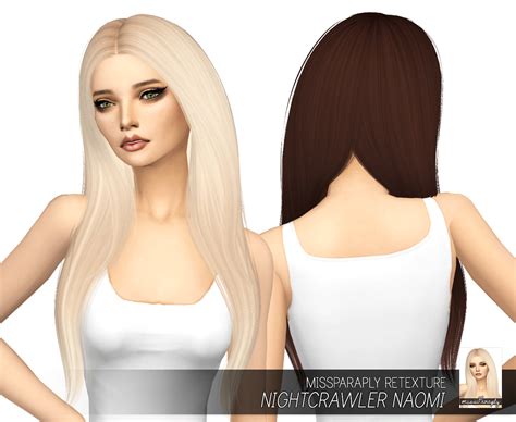 Sims 4 Hairs ~ Miss Paraply Nightcrawler S Naomi Hair Retextured
