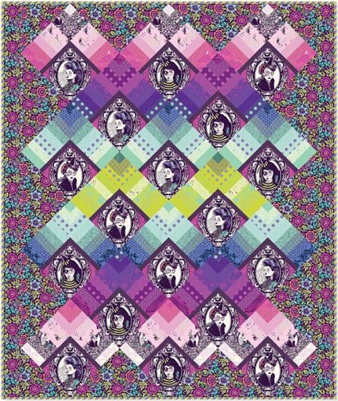 Freespirit Fabrics Tula Pink Deja Vu Nightshade Magic Aura Quilt Kit