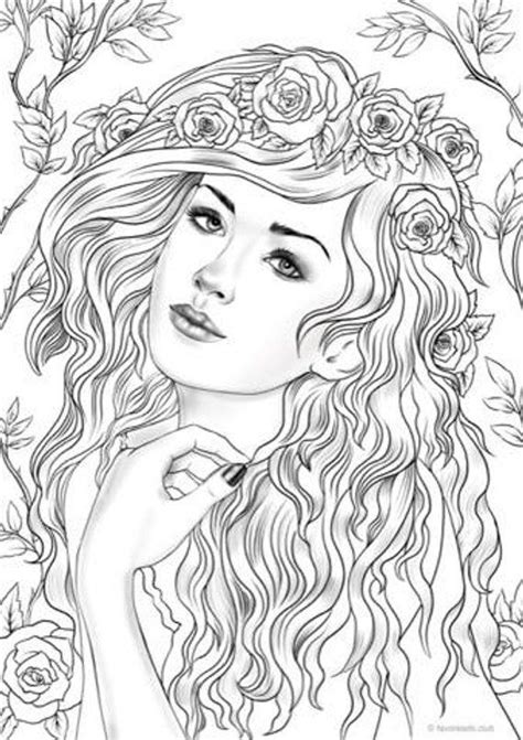 Nymph Printable Adult Coloring Page From Favoreads Coloring Book