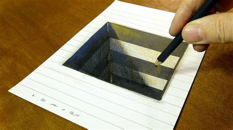 This time we will show you how to create a nice 3d box in powerpoint or 3d rectangle so you can decorate your slides with nice 3d images without even knowing about 3d max or 3d cad software. Easy Drawing Square Hole on Line Paper - How to Draw 3D ...