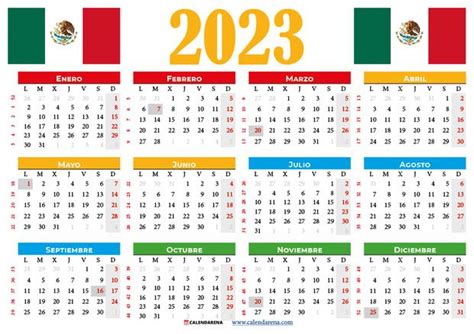 Calendario 2023 Oficial De México Días Festivos Y Descansos