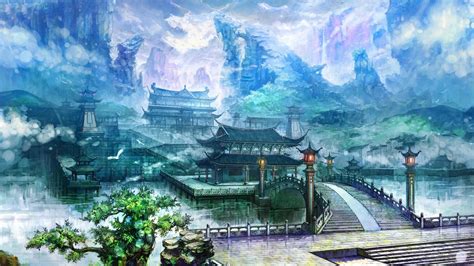 This hd wallpaper is about landscape, fantasy art, asian architecture, original wallpaper dimensions is 1920x1080px, file size is 273.84kb. Asian Scenery Wallpapers - Top Free Asian Scenery Backgrounds - WallpaperAccess