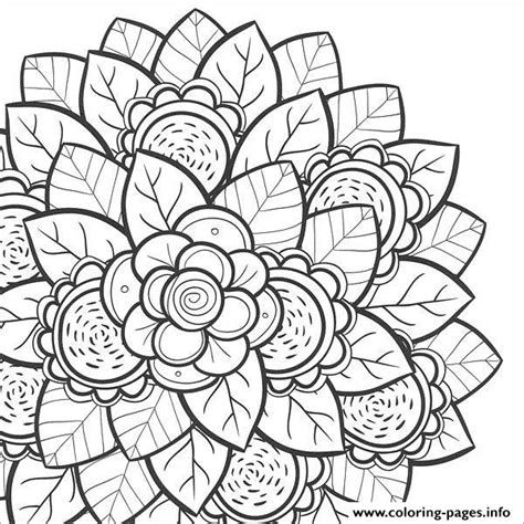 Collection by library teen programs. Mandala Flower For Teens Coloring Pages Printable