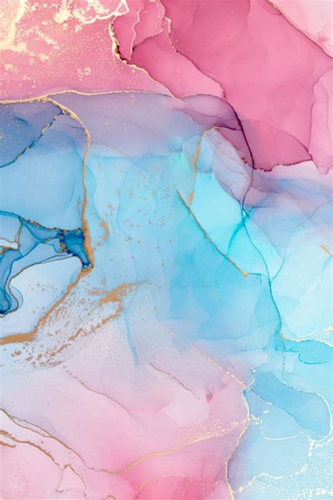 Blue Pink Gold Marble Backdropabstract Colorful Backgroundmodern Art