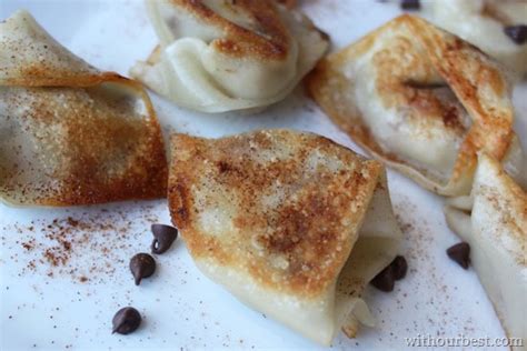 The best hummus ever with just two ingredients! Dessert Wontons: Chocolate Banana Cream Filled Wonton Recipe - With Our Best - Denver Lifestyle Blog