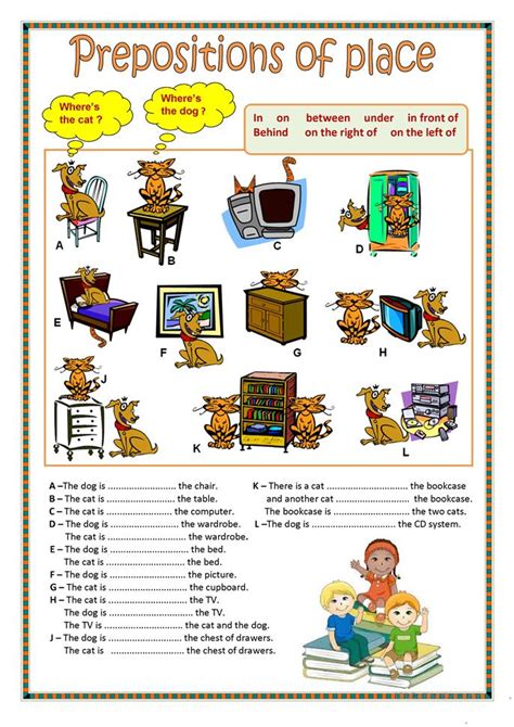 Prepositions Of Place English Esl Worksheets Prepositions