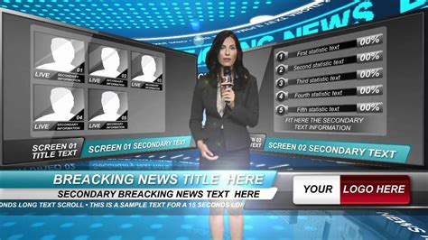 Modern Virtual News Studio After Effects Template - YouTube