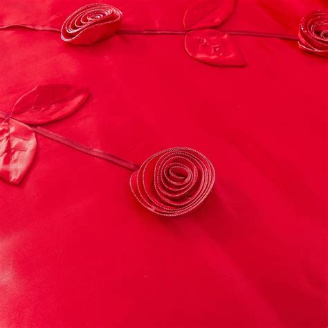 Tache Satin Ruffle Floral Red Rose Flamenco Wedding Romantic Pc