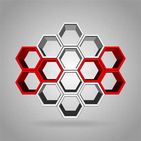 3d Hexagon Pattern Stock Vector Illustration Of Element 55003729