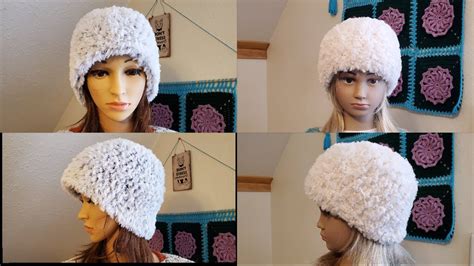 Crochet Adult And Child Faux Fur Hat How To Crochet With Faux Fur