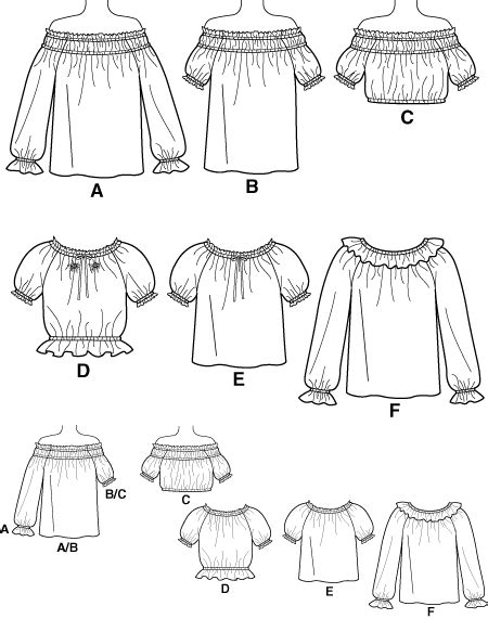 The Pattern For An Blouse With Ruffled Shoulders