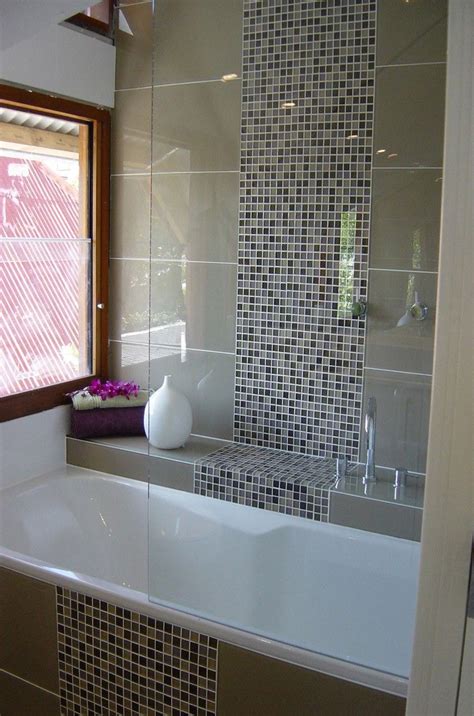 Sea glass tile bathroom traditional with bathroom remodel chandelier contemporary. Image result for walk in shower gray glass tile | Bathroom ...