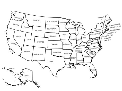 State Map Blank Printable