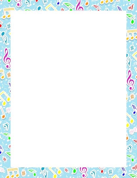 Music Notes Border Clip Art Page Border And Vector Graphics Music