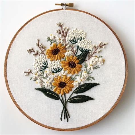 Pocket Full Of Rocks Floral Embroidery Patterns Hand Embroidery Art