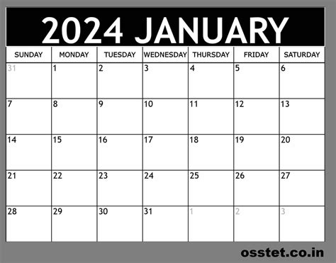 Free Printable January 2024 Calendar Pdf Word Excel Editable Templates