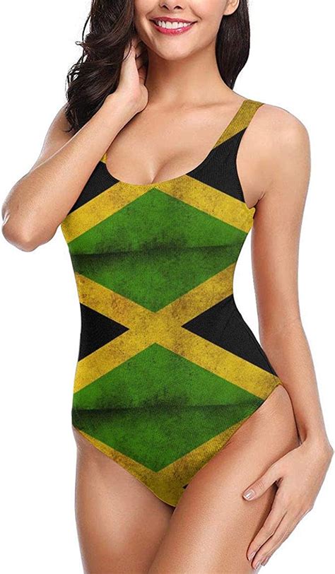 Vintage Jamaican Flag Beachwear Elasticity Bikinis Washable Swimsuit Hot Sex Picture