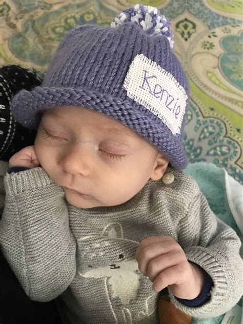 Monogram Baby Boy Winter Hat Baby Boy Hat Personalized Hat Etsy
