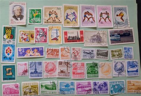 Romania Stamps For Stamp Collecting Or Crafts About 40 Etsy Stamp