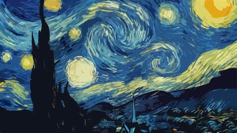 Stars Painting Vincent Van Gogh The Starry Night Hd Wallpaper