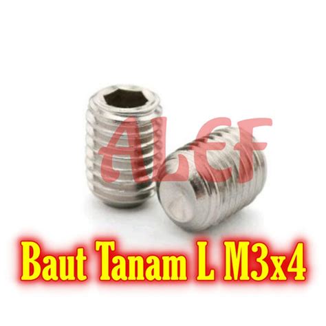 Jual Baut Tanam Stainless Steel L M3 Panjang 4 Stenlis Rda Rta Ss304