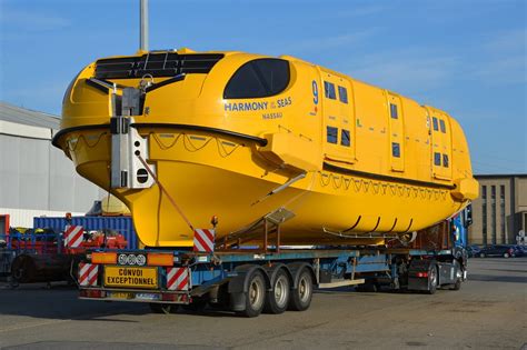 Royal Caribbean's Harmony of the Seas lifeboats arrive at shipyard
