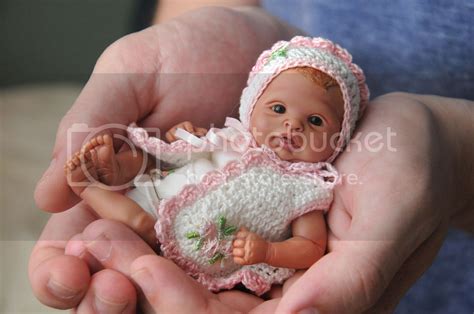 Elena Westbrook Ooak Polymer Clay Miniature Baby Doll Original Crochet