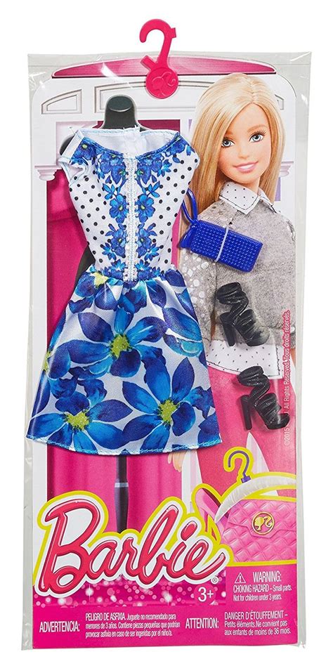 Barbie Complete Look Fashion Pack Blue Floral Dress Toys And Games Floral Blue