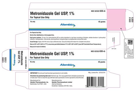 Metronidazole Gel Package Insert