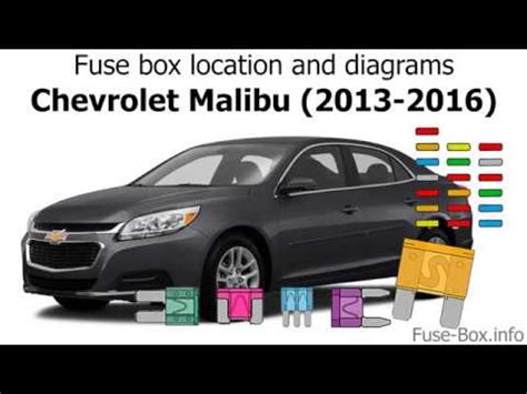 Fuses and circuit breakers the wiring circuits in your vehicle are protected from short circuits by a combination of fuses, circuit breakers and fusible thermal links in the wiring itself. Fuse box location and diagrams: Chevrolet Malibu (2013 ...