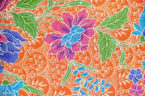 The Beautiful Of Art Malaysian And Indonesian Batik Pattern Stock Photo