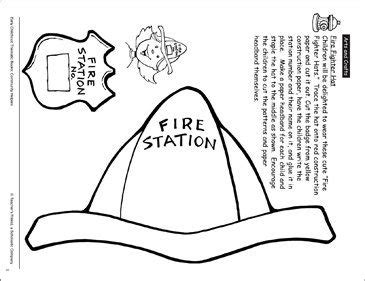 Due to its simplicity, it's great for classrooms or & fire truck, dog and hydrant activities for preschool. Firefighter Hat Craft - Printable Worksheet | Hat crafts ...
