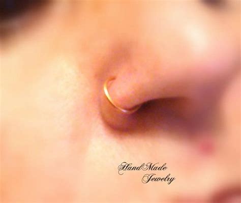 rose gold nose ring minimalist jewelry hypoallergenic fake nose ring trend summer non