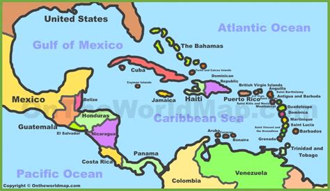 Map Of Us And Caribbean Islands World Map Maps Of Caribbean Islands