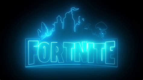 Fortnite Game Logo Glowing Flickering Neon Lights Loop Animation By