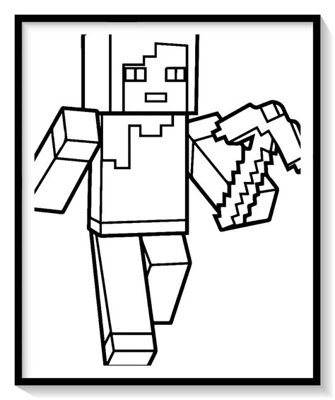 dibujos para colorear minecraft - 🥇 Dibujo imágenes