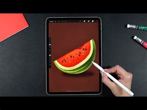 The most common mistake is to draw as a white flat element. Easy Procreate Drawing Tutorial 🍉 - YouTube | Drawing ...