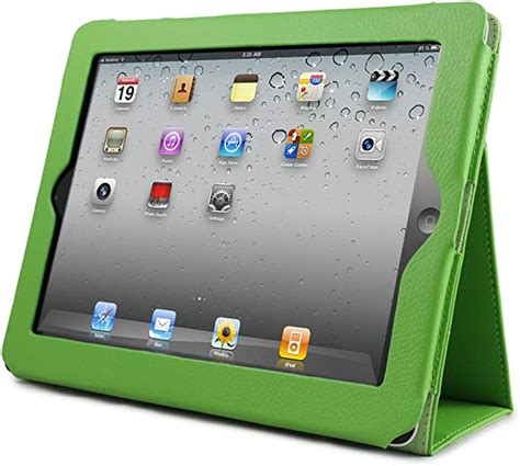 New Ipad 4 Ipad 3 And Ipad 2 Green Executive Premium Leather Folio