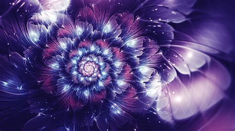 Abstract Fractal Fractal Flowers Glowing Digital Art Wallpapers Hd