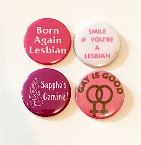 lesbian vintage remake pinback buttons etsy