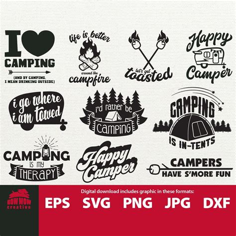 Camping Quotes SVG bundle camping quote bundle camping bundle camping svg camp SVG camping ...