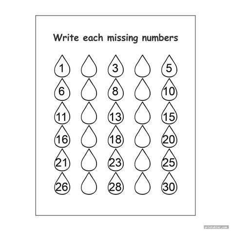 Learning Numbers 1 30 Printables