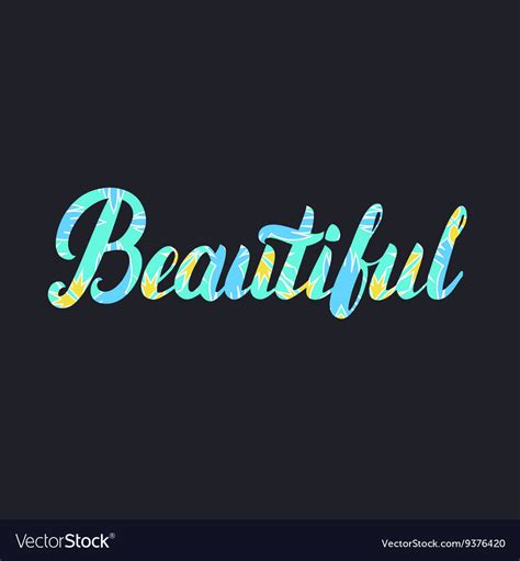 Beautiful Hand Written Lettering Word For Tee Vector By Venithepooh
