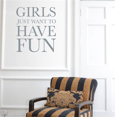 New Girls Just Want To Have Fun Wall Sticker By Leonora Hammond