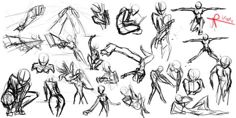 Gesture Drawing Dynamic Poses By Thevertigomaster On Deviantart