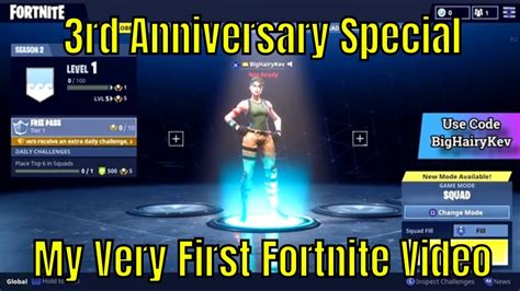 3rd Anniversary Special My Very First Fortnite Video Youtube