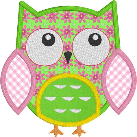 Owl Applique Machine Embroidery Design Rosieday Embroidery Rosiedayembroidery