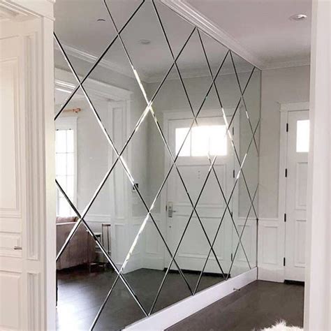 Love This Tile Mirrored Entry Wall Just Completed At One My Projects 💗