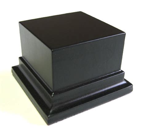 Wooden Base Stand Square 6x6 Negro Woodenbases For Modeling Wood